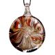 Round Multicolor Lampwork Glass Pendant for Necklace - 1 Piece